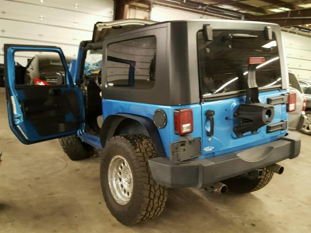 1J4AA2D15AL227551 - 2010 JEEP WRANGLER S BLUE photo 3