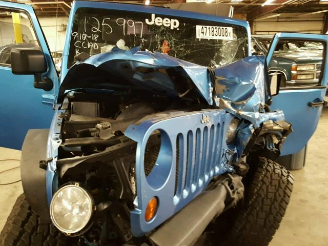 1J4AA2D15AL227551 - 2010 JEEP WRANGLER S BLUE photo 7