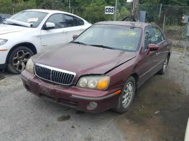 KMHFU45E42A186144 - 2002 HYUNDAI XG 350 BURGUNDY photo 2