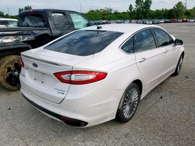 3FA6P0D97DR290425 - 2013 FORD FUSION TIT WHITE photo 4