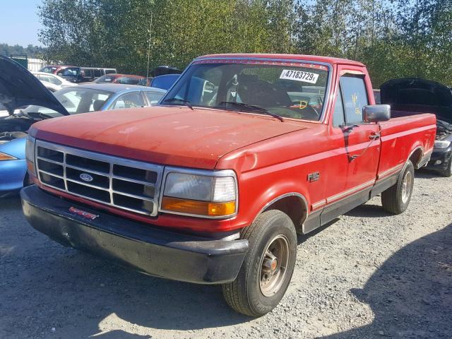 2FTDF15N7NCA40277 - 1992 FORD F150 RED photo 2