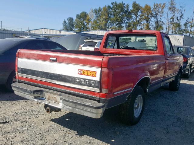 2FTDF15N7NCA40277 - 1992 FORD F150 RED photo 4