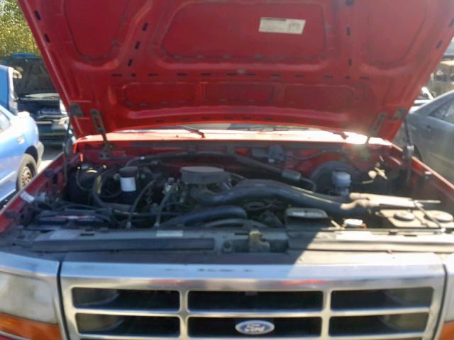 2FTDF15N7NCA40277 - 1992 FORD F150 RED photo 7