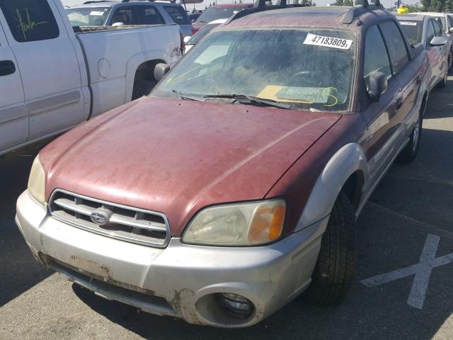 4S4BT62C637111279 - 2003 SUBARU BAJA SPORT RED photo 2