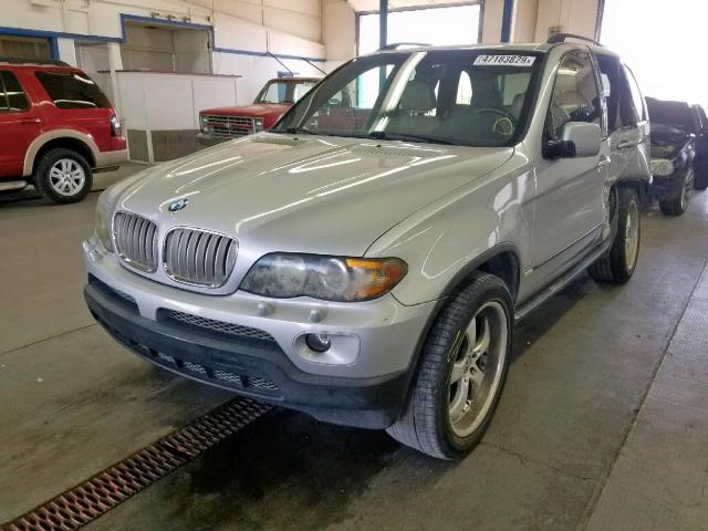 5UXFB53534LV01511 - 2004 BMW X5 4.4I SILVER photo 2