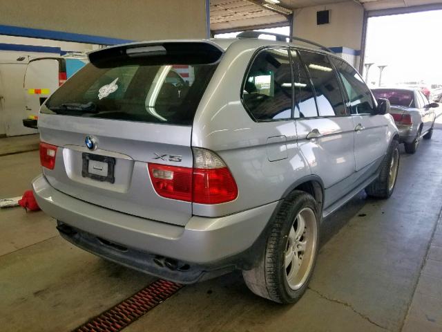 5UXFB53534LV01511 - 2004 BMW X5 4.4I SILVER photo 4