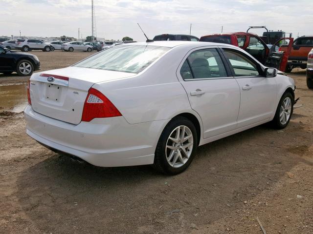 3FAHP0JAXBR165973 - 2011 FORD FUSION SEL WHITE photo 4