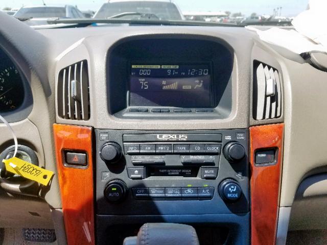 JTJGF10U430160034 - 2003 LEXUS RX 300 SILVER photo 9