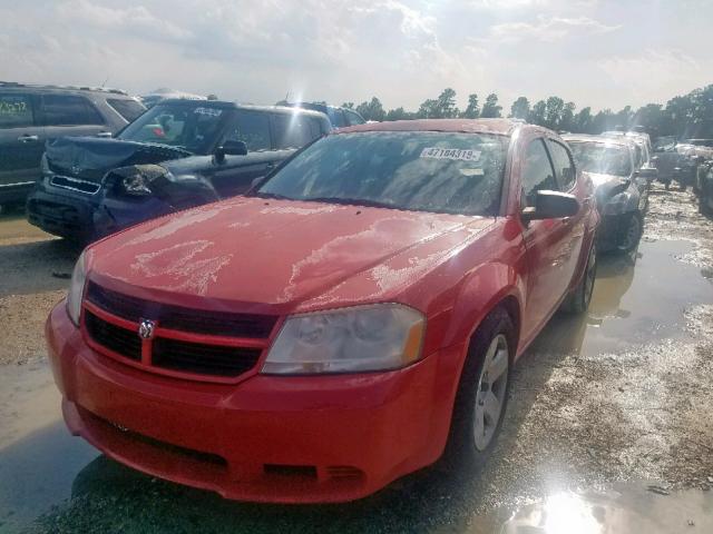 1B3LC46B19N519449 - 2009 DODGE AVENGER SE RED photo 2