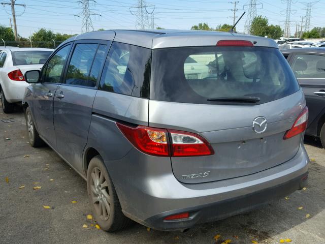 JM1CW2BL2C0120529 - 2012 MAZDA 5 GRAY photo 3