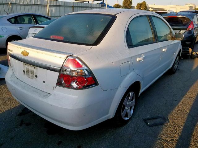 KL1TD5DEXBB244533 - 2011 CHEVROLET AVEO LS WHITE photo 4