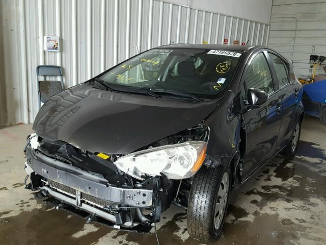 JTDKDTB3XD1544446 - 2013 TOYOTA PRIUS C GRAY photo 2