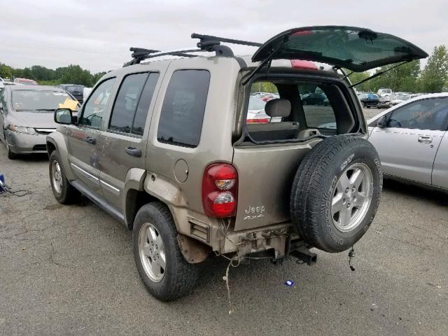 1J4GL58526W125052 - 2006 JEEP LIBERTY LI TAN photo 3