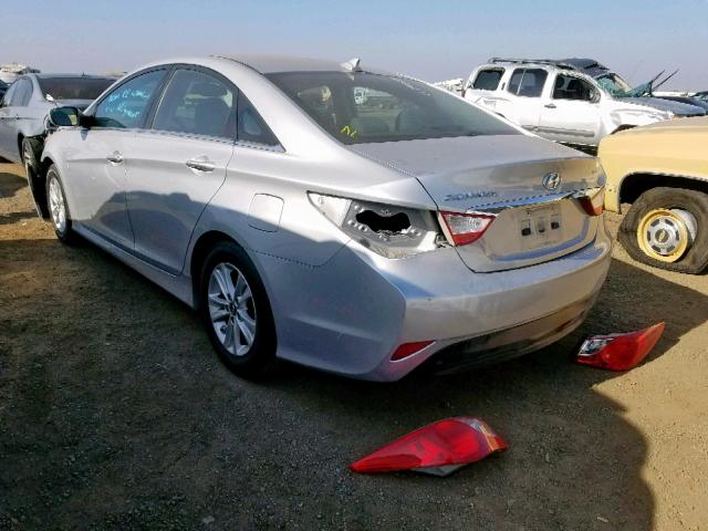 5NPEB4AC1EH846132 - 2014 HYUNDAI SONATA GLS SILVER photo 3