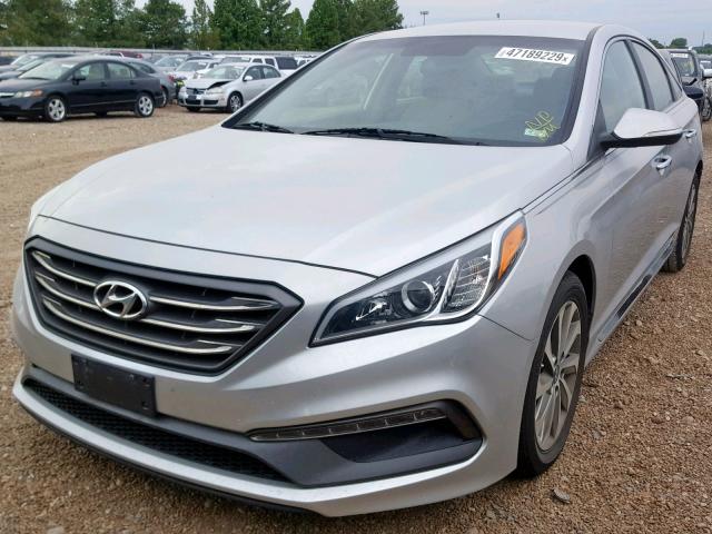 5NPE34AF9FH045473 - 2015 HYUNDAI SONATA SPO SILVER photo 2