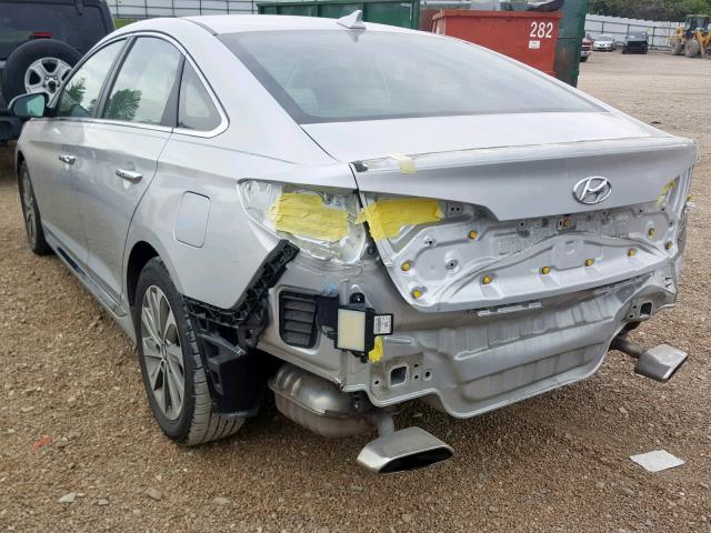 5NPE34AF9FH045473 - 2015 HYUNDAI SONATA SPO SILVER photo 3