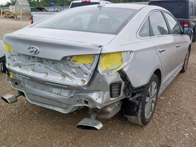 5NPE34AF9FH045473 - 2015 HYUNDAI SONATA SPO SILVER photo 4