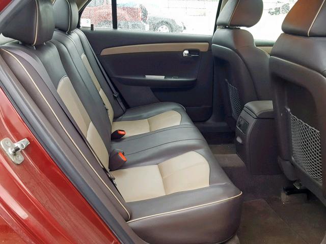 1G1ZE5E71AF203885 - 2010 CHEVROLET MALIBU LTZ ბურგუნდია ფოტო 6