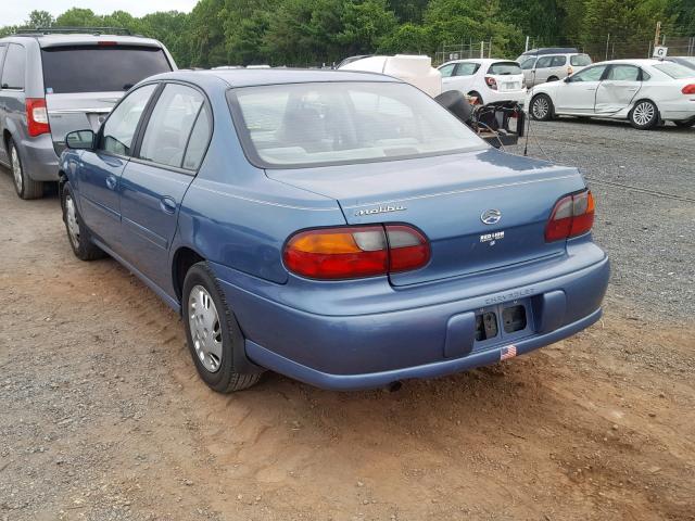 1G1ND52M9WY142423 - 1998 CHEVROLET MALIBU BLUE photo 3