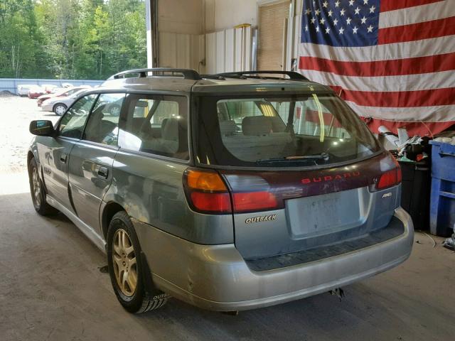 4S3BH675537606542 - 2003 SUBARU LEGACY OUT GREEN photo 3