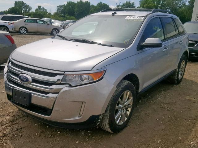 2FMDK3JC4DBC29710 - 2013 FORD EDGE SEL SILVER photo 2