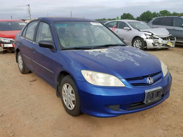 2HGES16315H563196 - 2005 HONDA CIVIC DX V BLUE photo 1