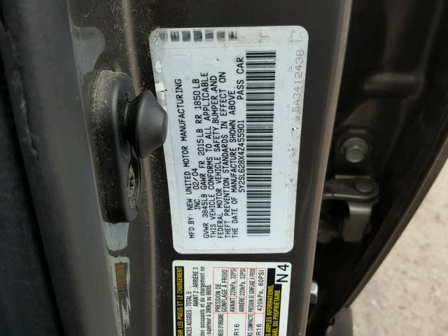 5Y2SL628X4Z455901 - 2004 PONTIAC VIBE GRAY photo 10