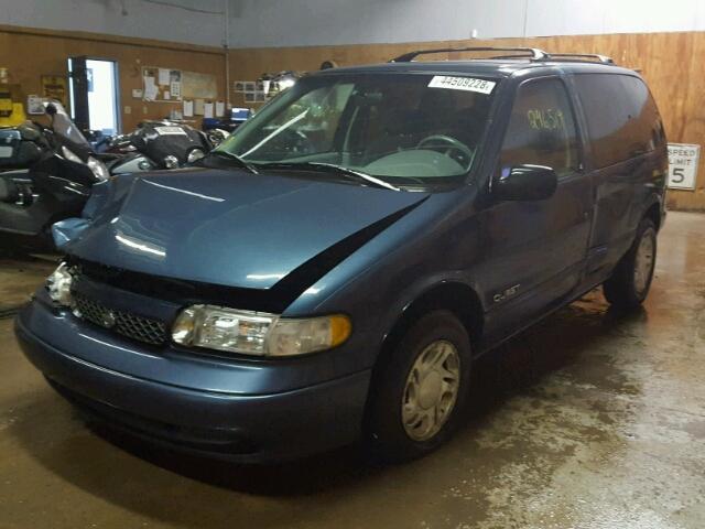 4N2DN1115VD823312 - 1997 NISSAN QUEST XE BLUE photo 2