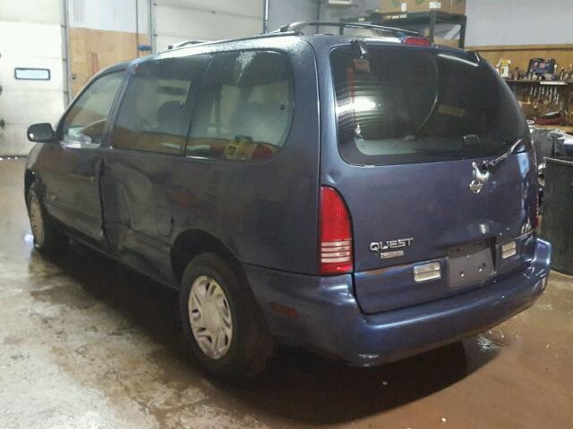 4N2DN1115VD823312 - 1997 NISSAN QUEST XE BLUE photo 3