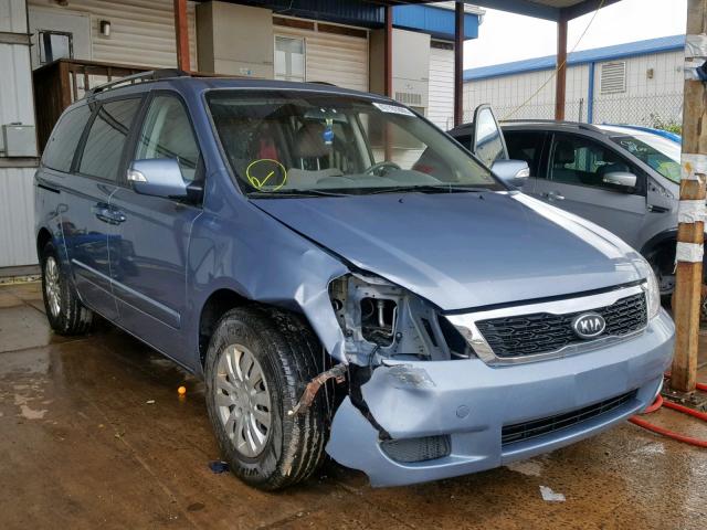 KNDMG4C79C6503153 - 2012 KIA SEDONA LX BLUE photo 1