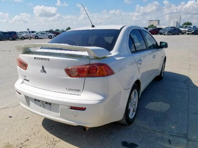 JA3AU26U58U014185 - 2008 MITSUBISHI LANCER ES WHITE photo 4