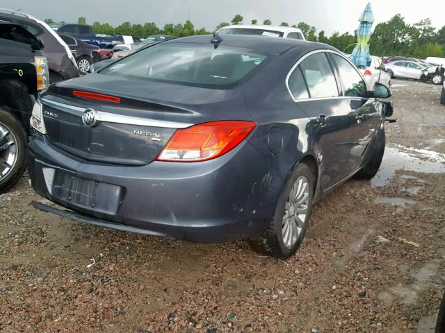 2G4GN5EC6B9196708 - 2011 BUICK REGAL CXL BLUE photo 4