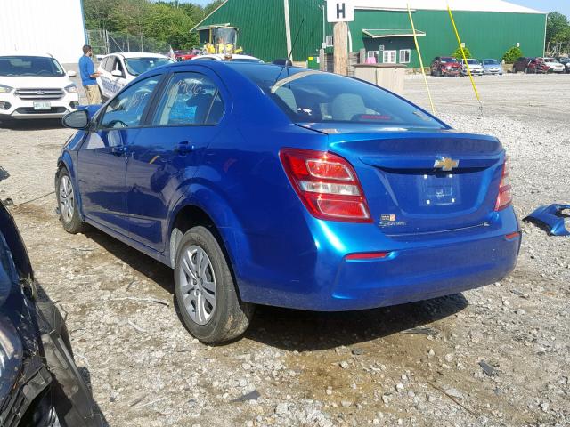 1G1JB5SH9H4163726 - 2017 CHEVROLET SONIC LS BLUE photo 3