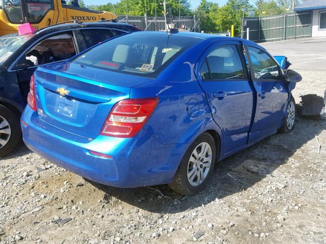 1G1JB5SH9H4163726 - 2017 CHEVROLET SONIC LS BLUE photo 4