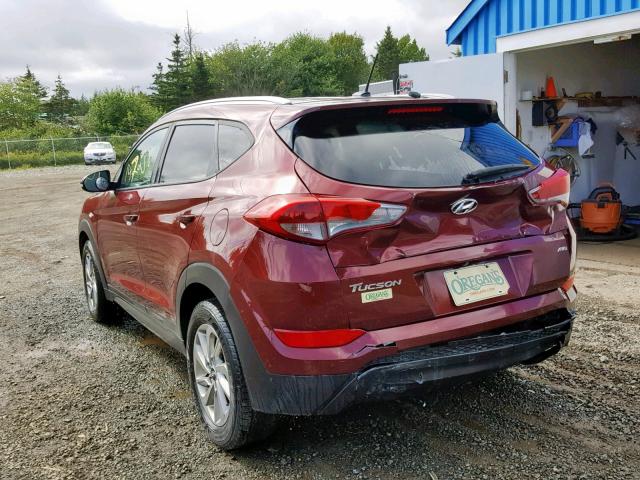 KM8J3CA45GU148920 - 2016 HYUNDAI TUCSON LIM BURGUNDY photo 3