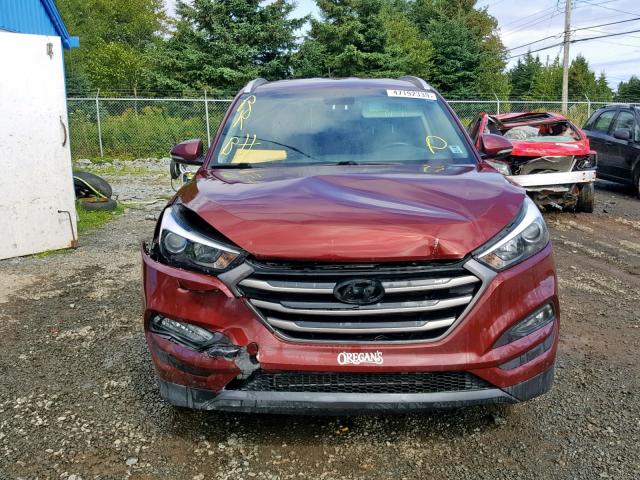 KM8J3CA45GU148920 - 2016 HYUNDAI TUCSON LIM BURGUNDY photo 9