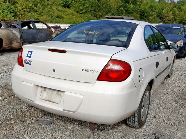 1B3ES26C14D577942 - 2004 DODGE NEON BASE WHITE photo 4