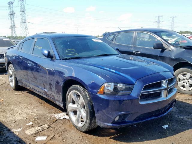 2C3CDXHG1DH742795 - 2013 DODGE CHARGER SX BLUE photo 1