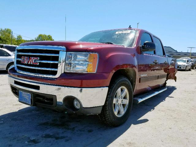 3GTP1VE07DG142557 - 2013 GMC SIERRA C15 MAROON photo 2