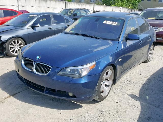 WBANE53567CY06927 - 2007 BMW 525 I BLUE photo 2