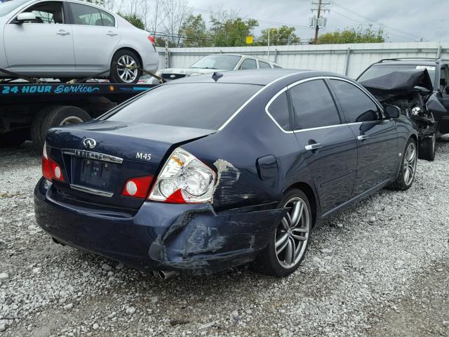 JNKBY01E46M201721 - 2006 INFINITI M45 BASE BLUE photo 4