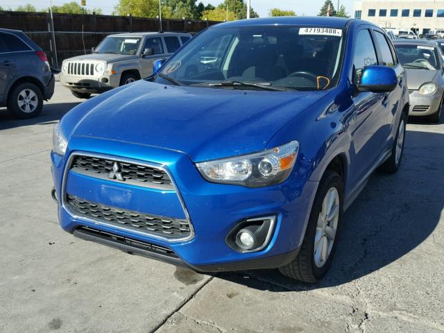 4A4AR3AU2FE041408 - 2015 MITSUBISHI OUTLANDER BLUE photo 2