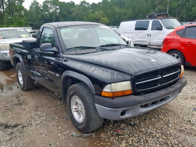 1B7FL16X92S642803 - 2002 DODGE DAKOTA BAS BLACK photo 1