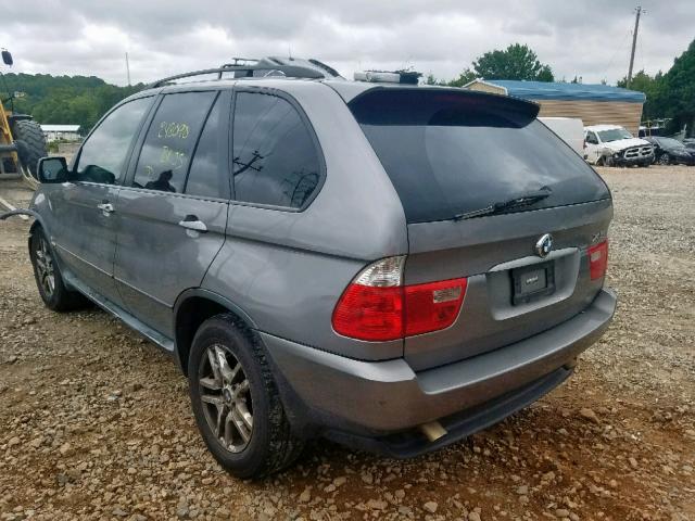 5UXFA13525LY18242 - 2005 BMW X5 3.0I GRAY photo 3