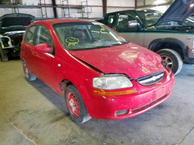 KL1TD66656B623201 - 2006 CHEVROLET AVEO BASE წითელი ფოტო 1