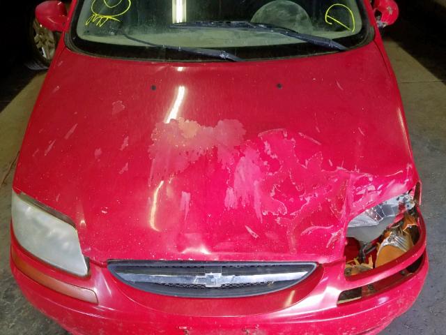 KL1TD66656B623201 - 2006 CHEVROLET AVEO BASE წითელი ფოტო 7