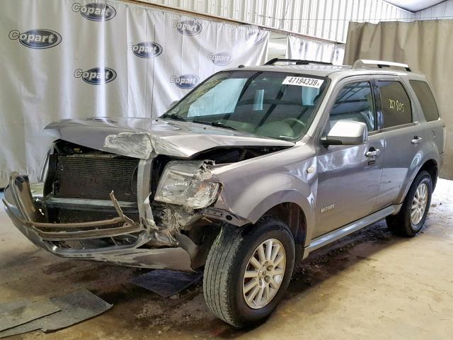 4M2CU87198KJ09341 - 2008 MERCURY MARINER PR GRAY photo 2