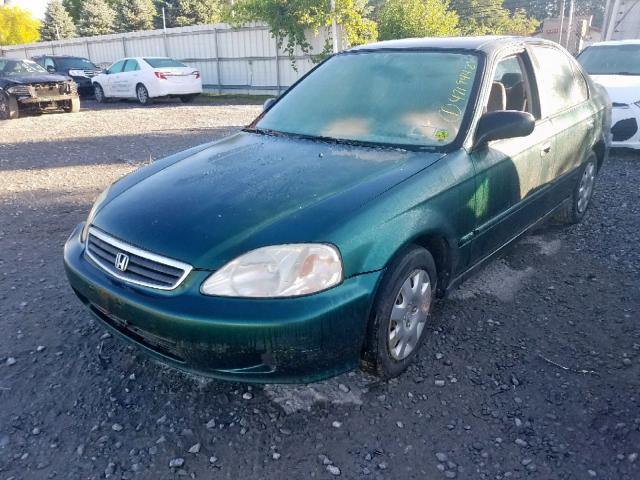 2HGEJ6617YH605308 - 2000 HONDA CIVIC BASE GREEN photo 2