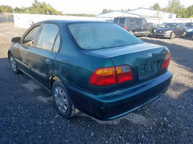 2HGEJ6617YH605308 - 2000 HONDA CIVIC BASE GREEN photo 3