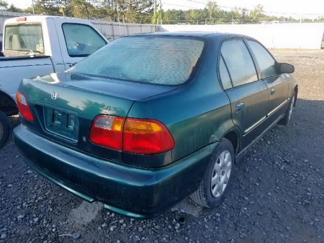 2HGEJ6617YH605308 - 2000 HONDA CIVIC BASE GREEN photo 4